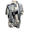 Load image into Gallery viewer, Retrofete Silver / Black Sequined Martini Print Silk Blouse
