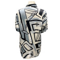 Load image into Gallery viewer, Retrofete Silver / Black Sequined Martini Print Silk Blouse
