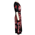 Load image into Gallery viewer, Altuzarra Black / Mauve Multi Watercolor Print Short Sleeved Silk Midi Dress
