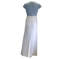 Load image into Gallery viewer, Olivine Gabbro Blue Two-Tone Silk Maxi Dress

