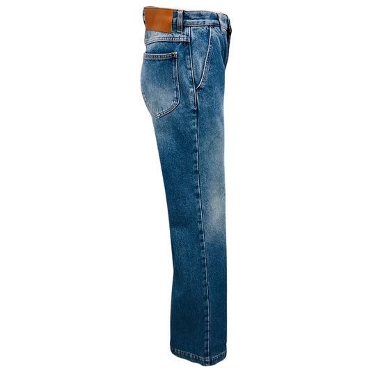 Loewe Medium Blue Wash Denim Flare Jeans