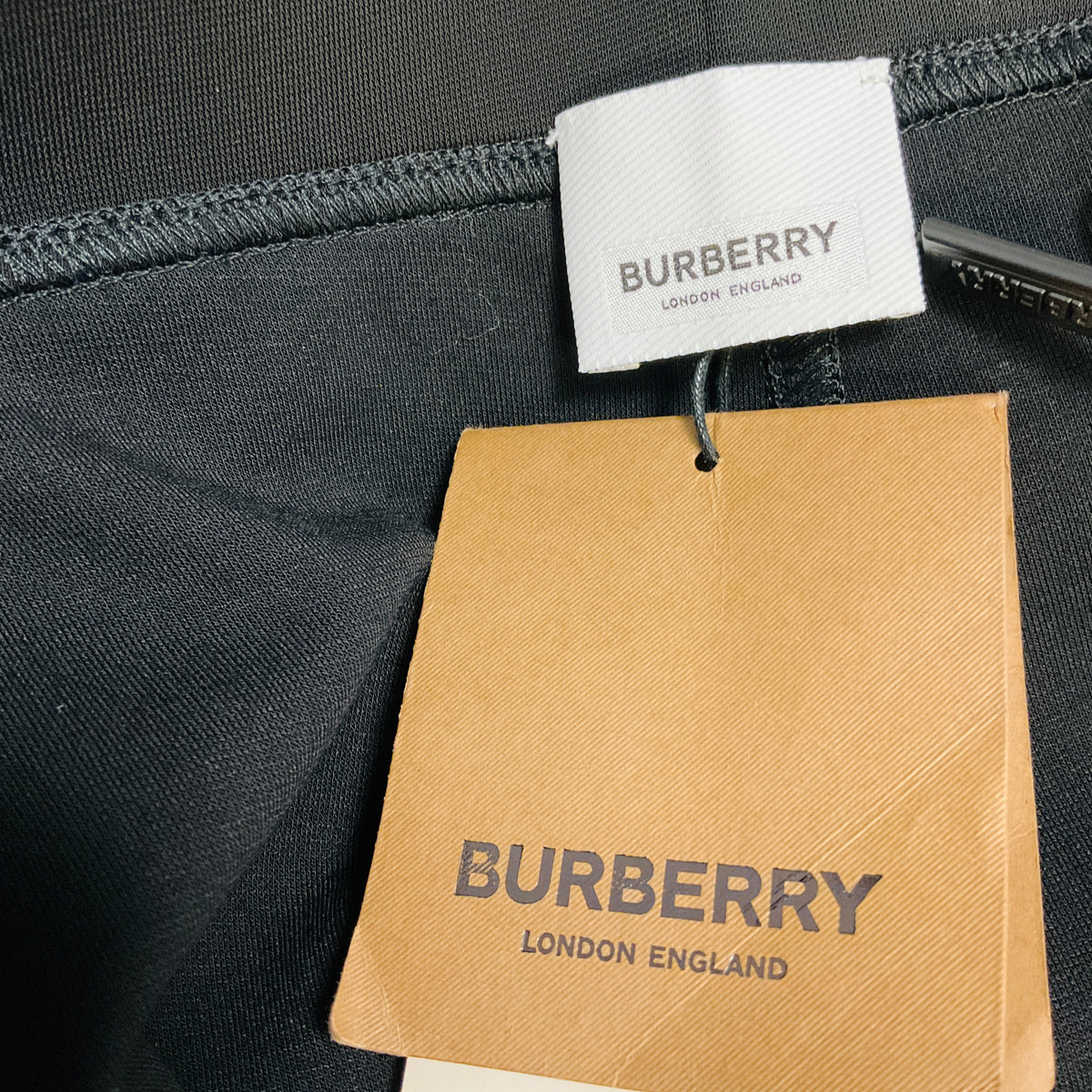 Burberry Black Crystal Fringe Detail Stretch Jersey Leggings