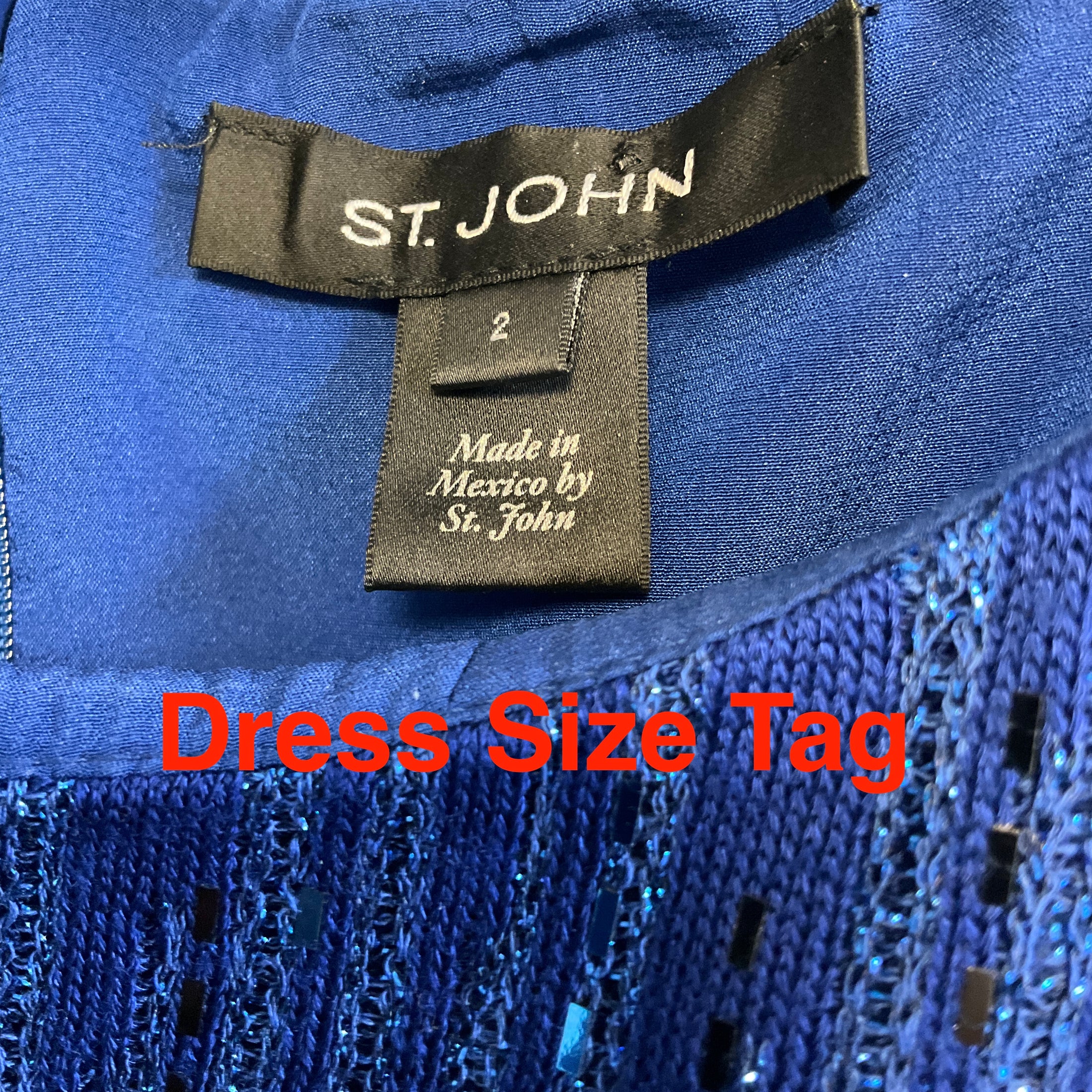 St. John Azul Metallic Knit Jacket and Dress Suit Set