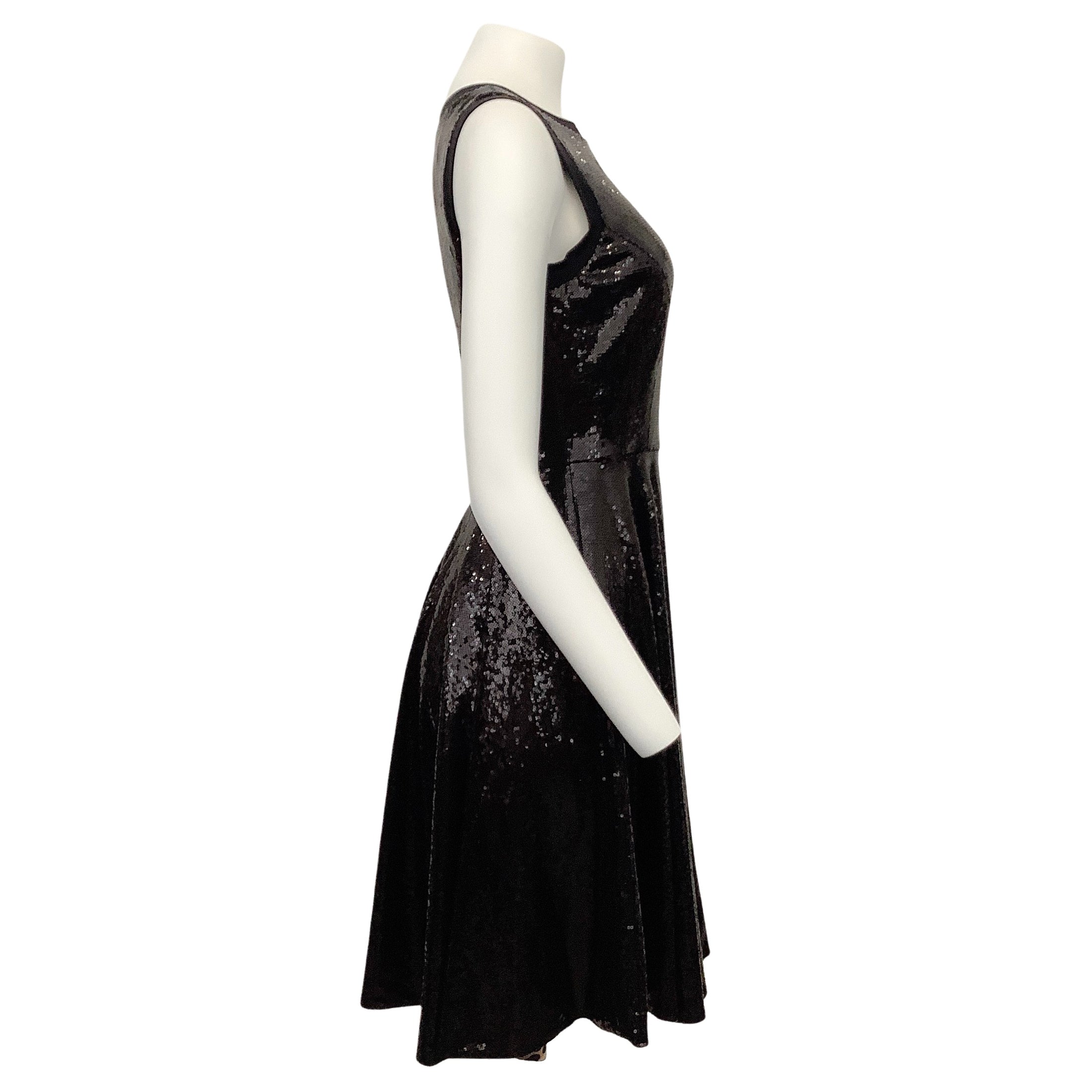 Twenty Cluny Black Sequined Sleeveless Dress
