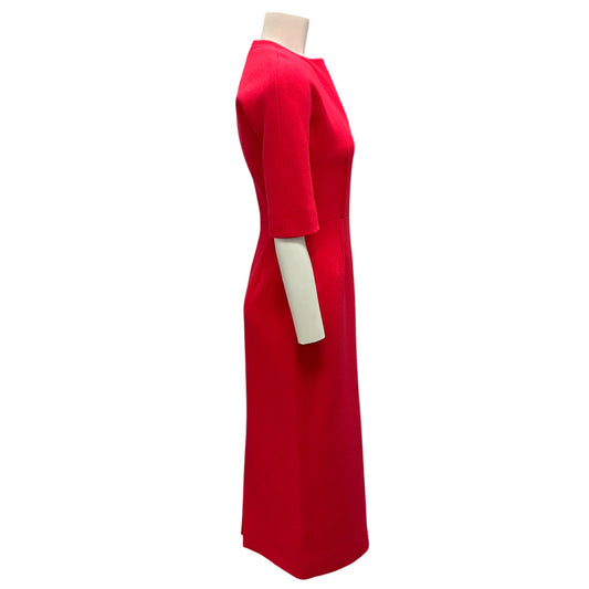 Emilia Wickstead Coral Trista Wool Crepe Midi Dress