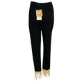 Load image into Gallery viewer, Burberry Black Crystal Fringe Detail Stretch Jersey Leggings
