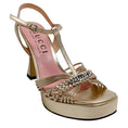 Load image into Gallery viewer, Gucci Gold Leather Interlocking GG Platform Sandals
