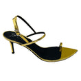 Load image into Gallery viewer, Giuseppe Zanotti Gold Metallic Leather Toe Ring High Heel Sandals
