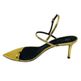 Load image into Gallery viewer, Giuseppe Zanotti Gold Metallic Leather Toe Ring High Heel Sandals
