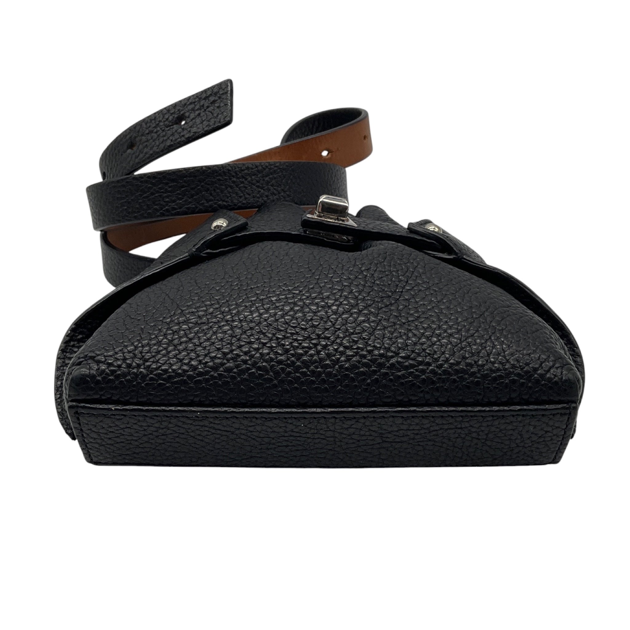 Akris Black Pebbled Leather Mini Belt Bag