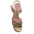 Load image into Gallery viewer, Gucci Gold Leather Interlocking GG Platform Sandals
