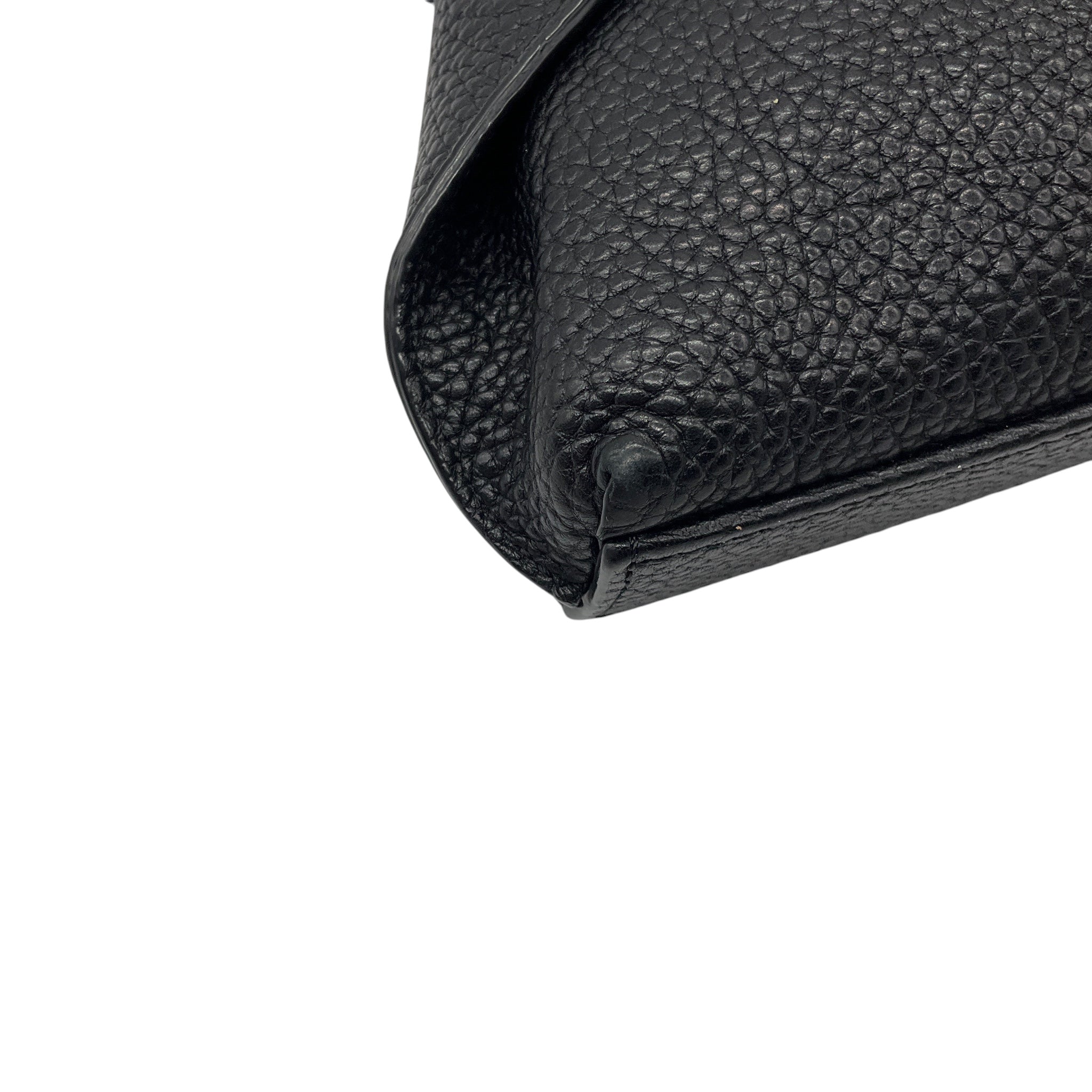 Akris Black Pebbled Leather Mini Belt Bag