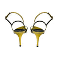 Load image into Gallery viewer, Giuseppe Zanotti Gold Metallic Leather Toe Ring High Heel Sandals
