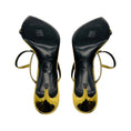 Load image into Gallery viewer, Giuseppe Zanotti Gold Metallic Leather Toe Ring High Heel Sandals
