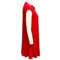 Load image into Gallery viewer, Louis Vuitton Red Jewel Neck Cap Sleeved Wool Knit Dress
