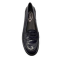 Load image into Gallery viewer, Tod's Navy Blue Shiny Leather Loafers / Flats
