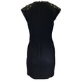 Load image into Gallery viewer, Yigal Azrouel Black Bejeweled Mesh Detail Knit Dress
