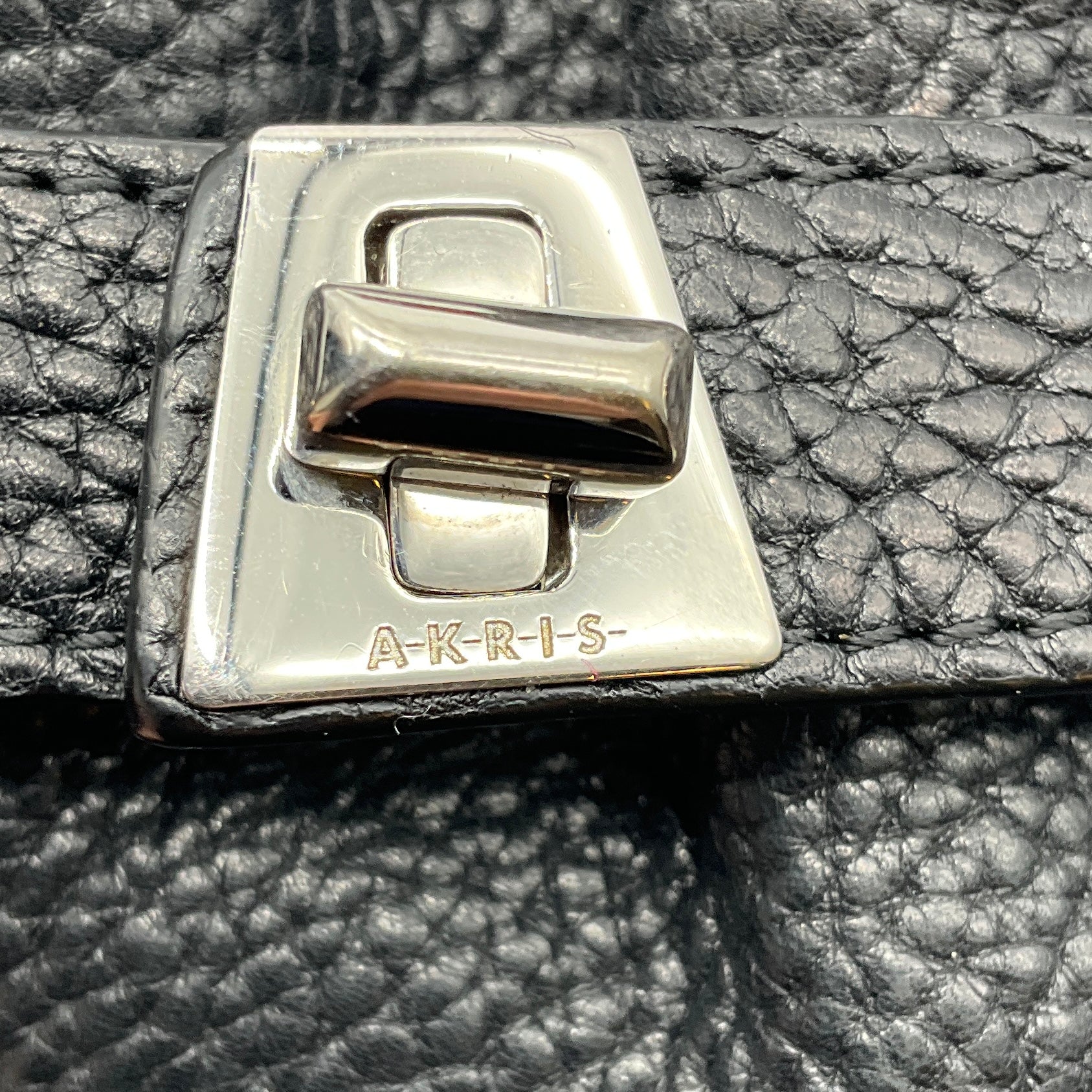 Akris Black Pebbled Leather Mini Belt Bag