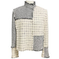 Load image into Gallery viewer, Akris Punto Ivory / Black / White Fringed Tweed Jacket
