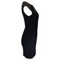 Load image into Gallery viewer, Yigal Azrouel Black Bejeweled Mesh Detail Knit Dress
