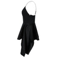 Load image into Gallery viewer, Alexander McQueen Black 2023 Asymmetric Satin Peplum Top
