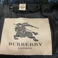 Load image into Gallery viewer, Burberry Navy Blue / Light Blue Double Breasted Plaid Wool Coat
