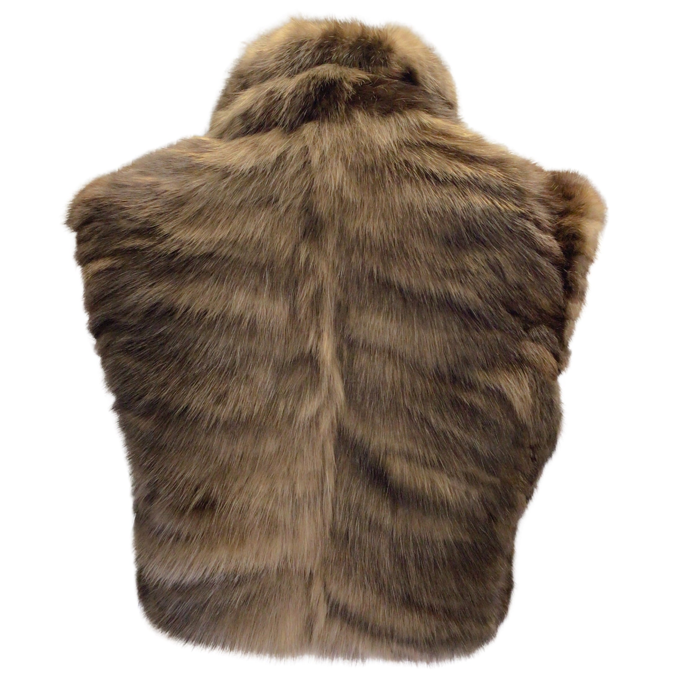 Edwards-Lowell of Beverly Hills Brown Cropped Sable Fur Vest