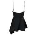 Load image into Gallery viewer, Alexander McQueen Black 2023 Asymmetric Satin Peplum Top
