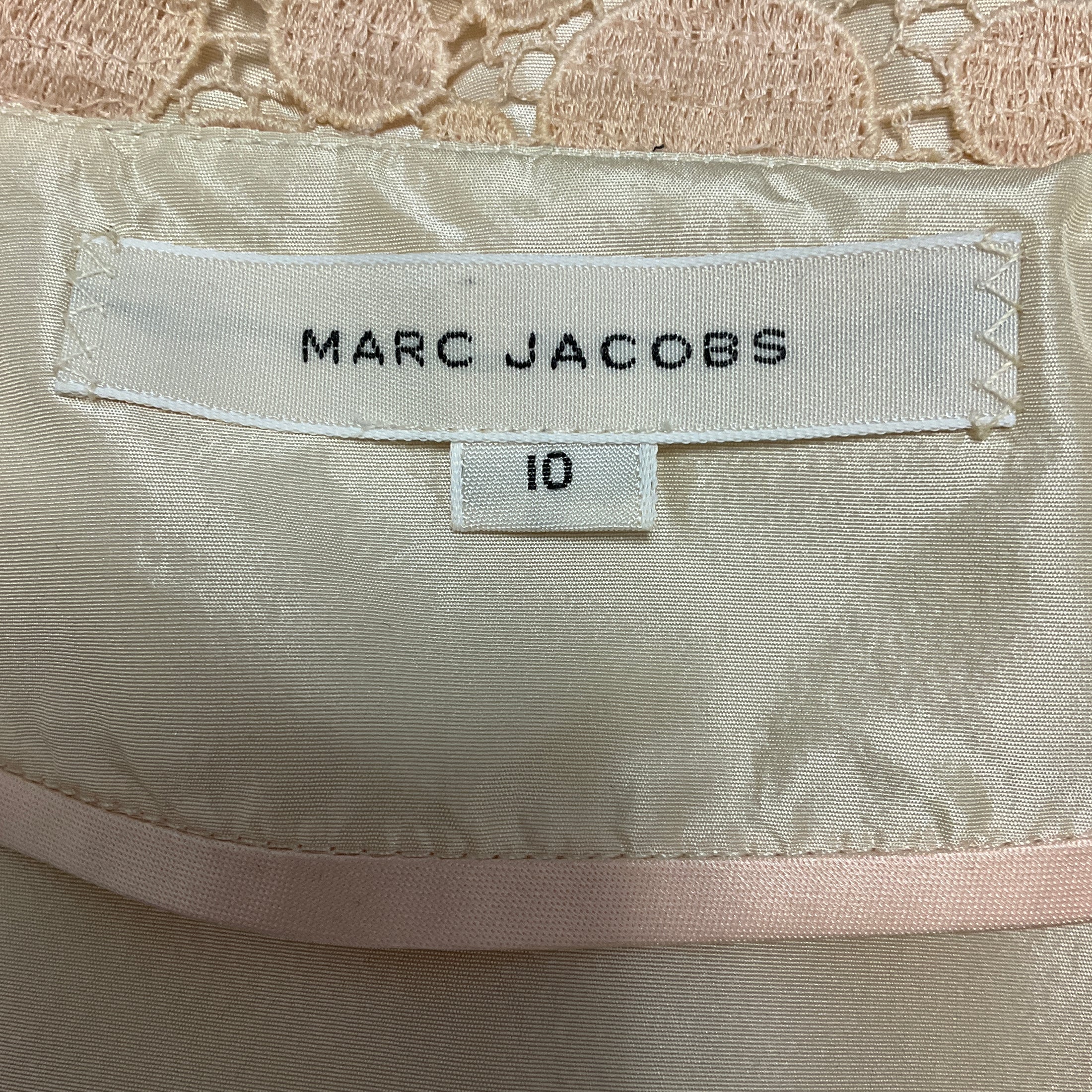 Marc Jacobs Light Pink / Peach Silk Lined Lace Jacket