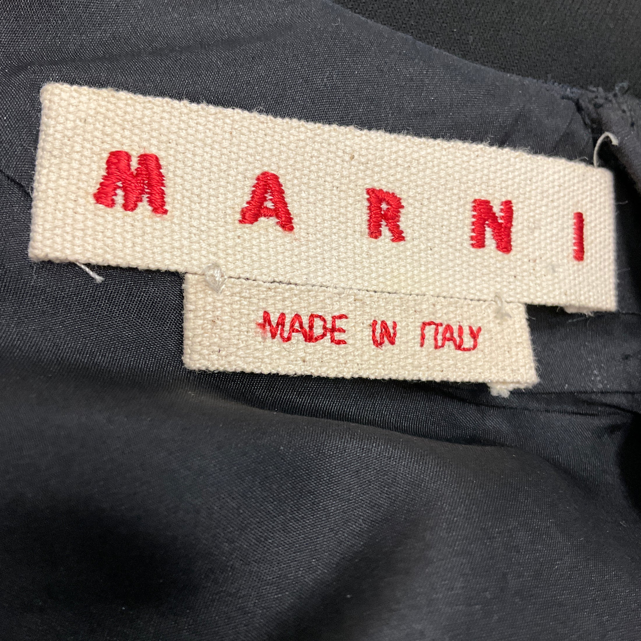 Marni Navy / Olive / Magenta Colorblock Midi Dress