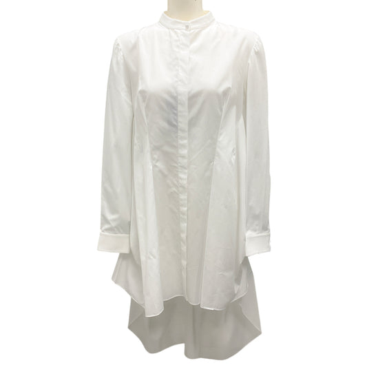 Alexander McQueen White 2017 Long Sleeved Button-Front High-Low Tunic Dress