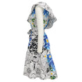 Load image into Gallery viewer, Mary Katrantzou White / Blue Floral One Shoulder Dress
