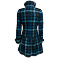Load image into Gallery viewer, Burberry Navy Blue / Light Blue Double Breasted Plaid Wool Coat
