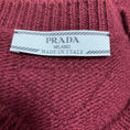 Load image into Gallery viewer, Prada Burgundy Triangle Logo Wool and Cashmere Knit Sweater
