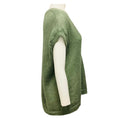 Load image into Gallery viewer, Dries Van Noten Green Short Sleeved V-Neck Mohair Wool Knit Sweater
