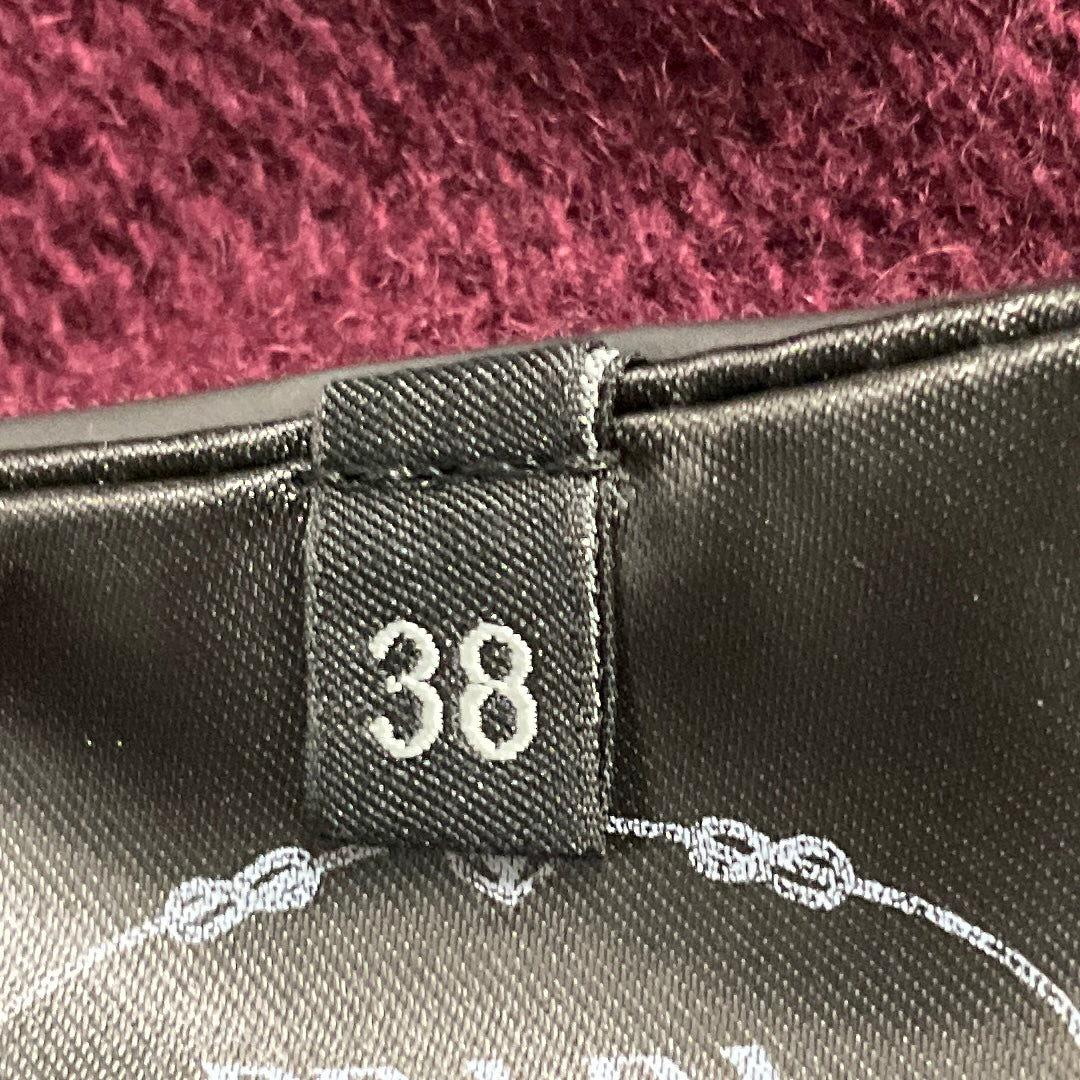 Prada Burgundy Triangle Logo Wool and Cashmere Knit Sweater