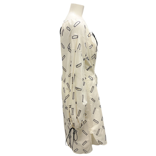 Lanvin Ivory / Black Cut-Out Detail Cotton Tunic Dress