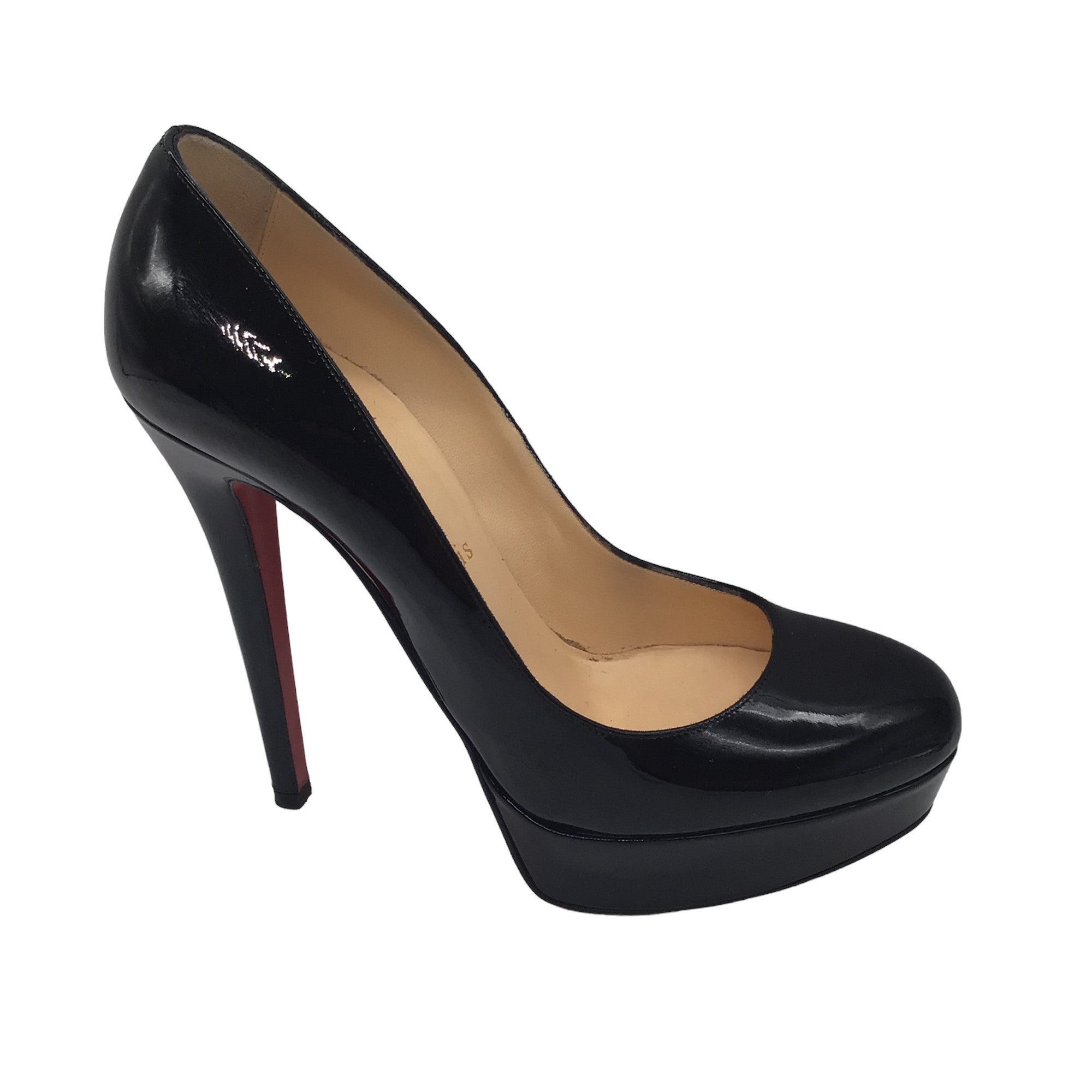 Christian Louboutin Black Patent Leather Platform Stiletto Pumps