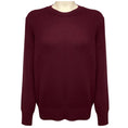 Load image into Gallery viewer, Prada Burgundy Triangle Logo Wool and Cashmere Knit Sweater
