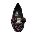 Load image into Gallery viewer, Salvatore Ferragamo Black / Pink Multi Bow Detail Paint Splattered Shoes
