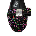 Load image into Gallery viewer, Salvatore Ferragamo Black / Pink Multi Bow Detail Paint Splattered Shoes
