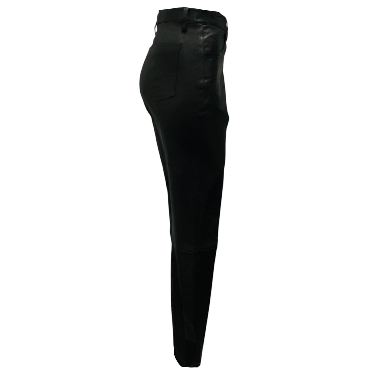 The Row Black Stretch Lambskin Leather Pants