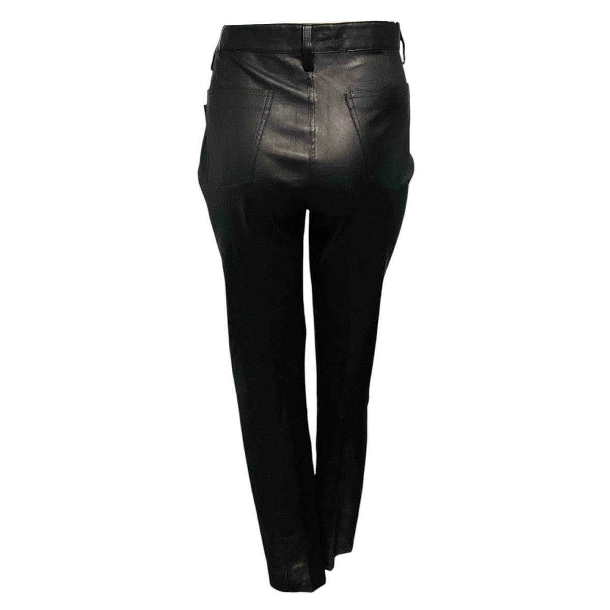 The Row Black Stretch Lambskin Leather Pants