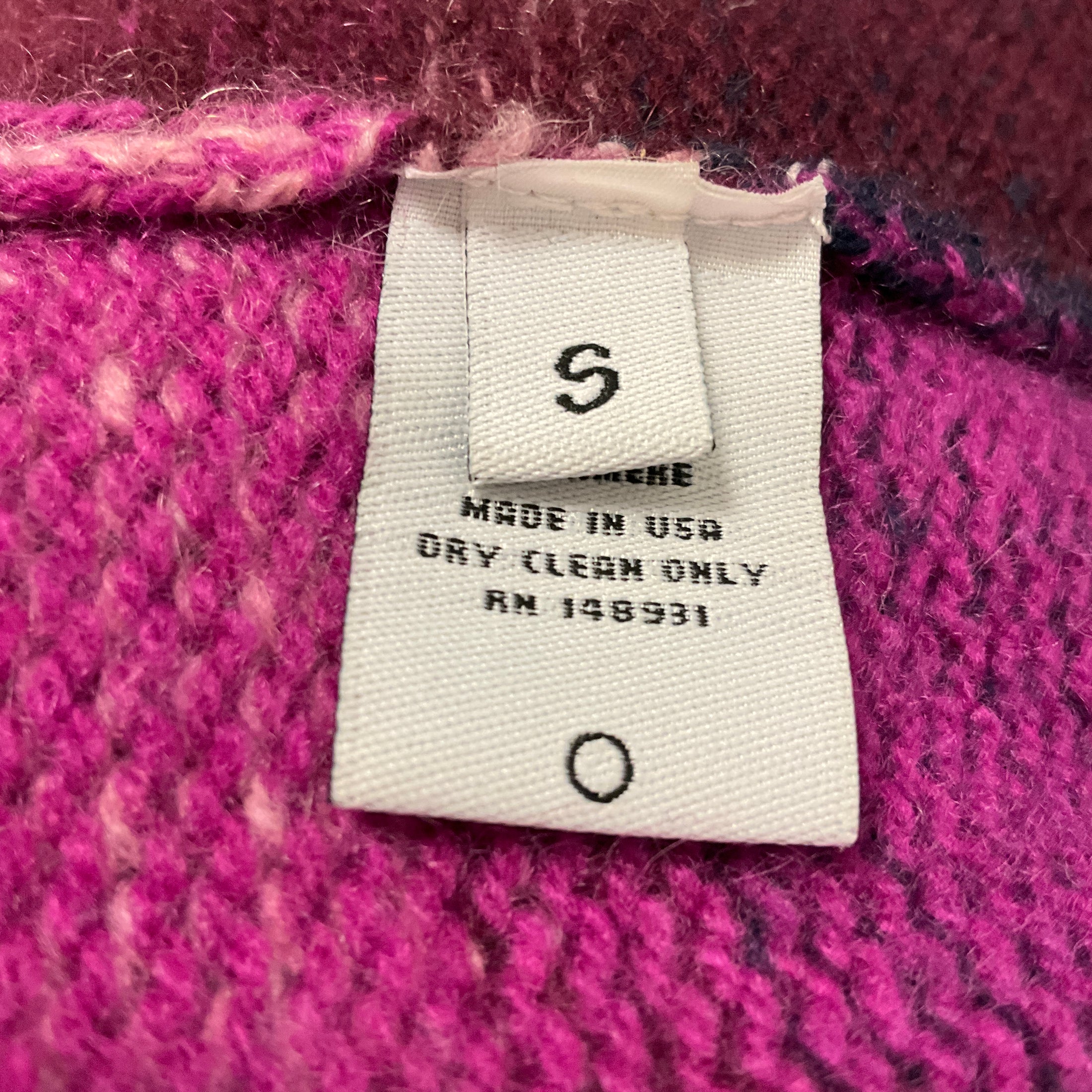The Elder Statesman Magenta / Pink Multi Striped Cashmere Knit Long Cardigan Sweater with Belt
