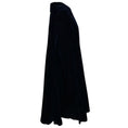 Load image into Gallery viewer, Comme des Garcons Navy Blue Button Front Mid-Length Velvet Coat

