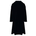 Load image into Gallery viewer, Comme des Garcons Navy Blue Button Front Mid-Length Velvet Coat
