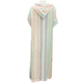 Load image into Gallery viewer, Lisa Marie Fernandez White / Pastel Multi Striped Hooded Linen Gauze Maxi Dress
