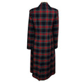 Load image into Gallery viewer, Ermanno Scervino Black / Red / Blue Multi Plaid Double Breasted Mid-Length Wool Coat
