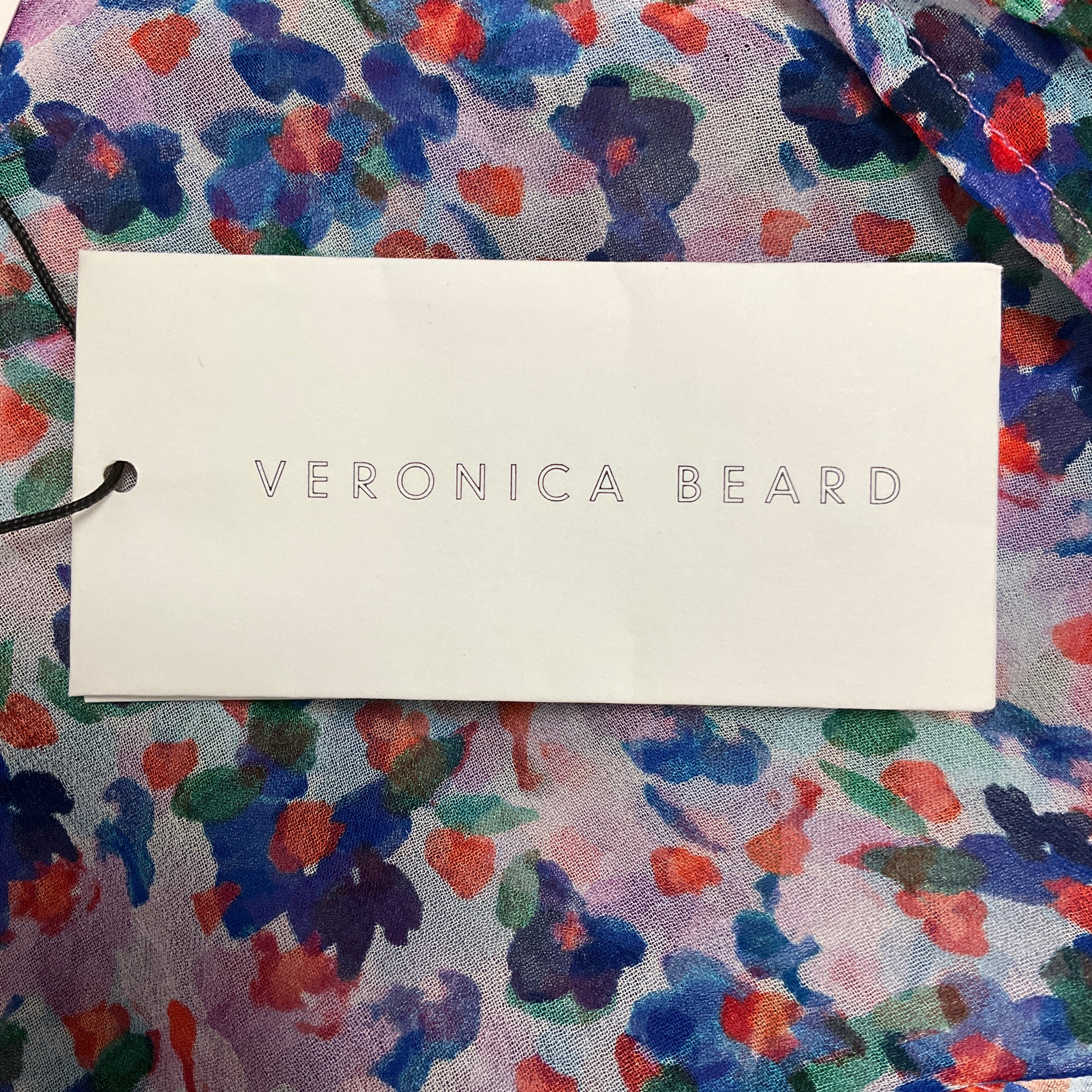 Veronica Beard Cream Multi Cayson Floral Silk Mini Dress