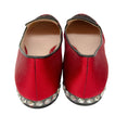 Load image into Gallery viewer, Miu Miu Red / Black Embroidered Crystal Embellished Satin Loafers
